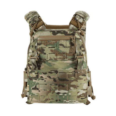M-Tac Plate Carrier Cuirass FAST Elite Gen.II i kamuflasjemønster, designet til standard ESAPI Medium armor plater.