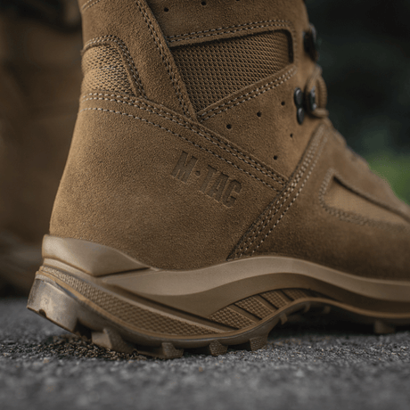 M-Tac taktiske sommersko i brunt lær med Cordura® mesh, designet for komfort og holdbarhet i varmt vær
