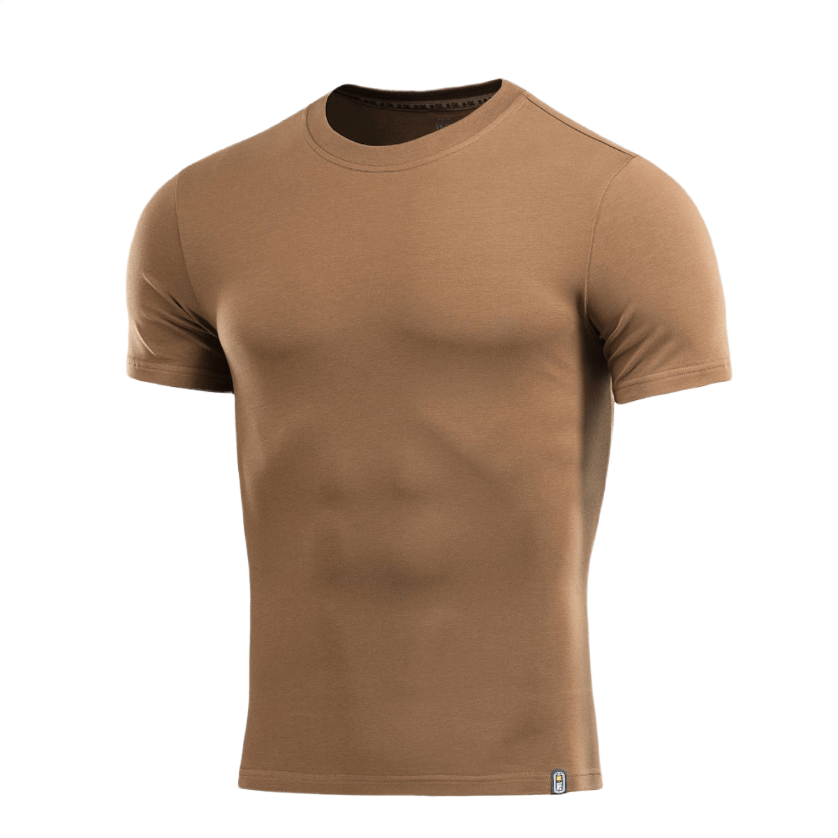 M-Tac T-shirt 93/7, brun T-shirt i 93% bomuld, 7% elastan, designet til komfort og holdbarhed, alsidig for hverdags- og aktiv brug.