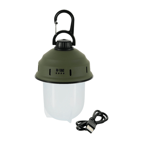 M-Tac Turist Hengelampe med retrodesign og moderne LED-teknologi, perfekt for camping, USB-lading, LED-lys, campinglanterne.
