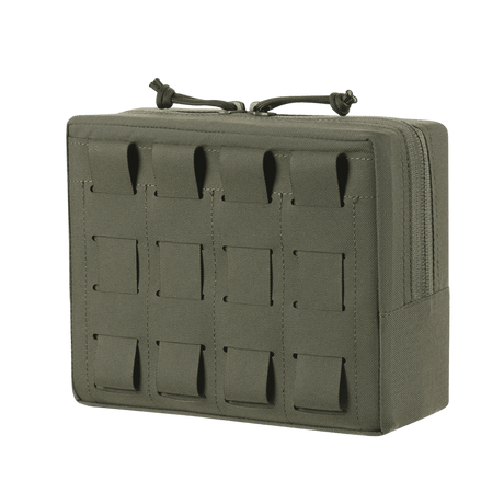 M-Tac Utility Taske Elite Medium i slitesterkt materiale med MOLLE-system og dobbel glidelås for sikker oppbevaring, vist i galleri posisjon 1.
