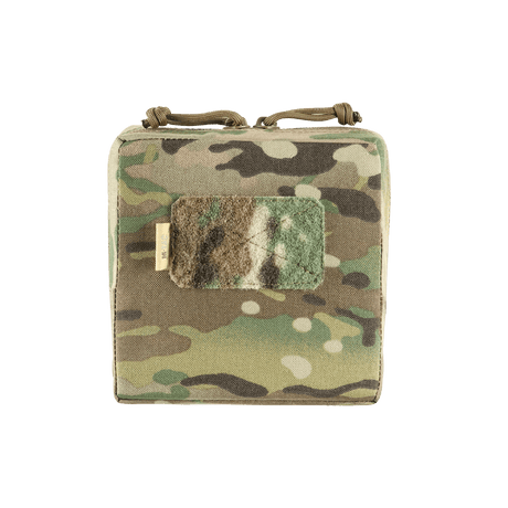 M-Tac Utility Taske Elite Small i camouflage med kraftig nylon, borrelåsfelt og dobbel glidelås, vist i galleri posisjon 1.
