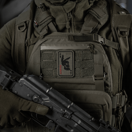 M-Tac Patch Bad Boy (broderi) på jakke, brodert på Cordura 500D, ace of spades, kaninsk kranium, symboliserer mot og frihet, Velcro-feste.