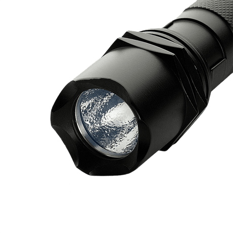 M-Tac Lommelykt M22-C sterk taktisk lommelykt med LED-lys og aluminiumlegering, ideell for utendørs bruk, mål 134x26x25,5mm