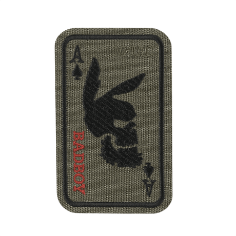 M-Tac Patch Bad Boy (broderi) med kaninsk kranium på ace of spades-kort, symboliserer frihet og mot, i Cordura 500D.