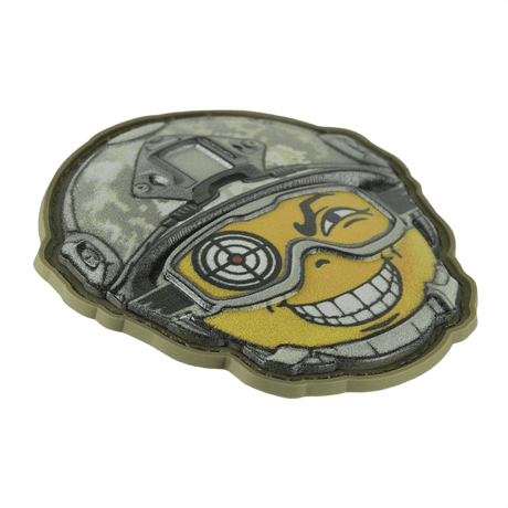 M-Tac Patch Emoji #25 med 3D-effekt, taktisk morsomt morale-merke til klær og utstyr. Størrelse: 6.5 x 6.5 cm, PVC, Velcro-feste.