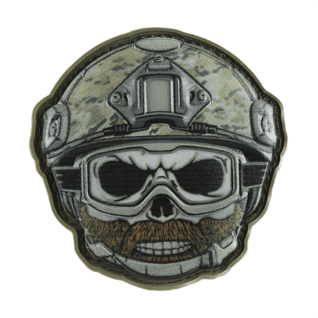 M-Tac Patch Emoji #4 med 3D PVC-effekt og Velcro, taktisk morale patch for klær og utstyr, 6.5 x 6.5 cm.