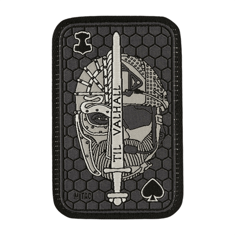 M-Tac Patch Til Valhall Ace Jacquard morale patch med vikingdesign og Velcro-feste, inspirert av Claes Joachim "Jokke" Olson.