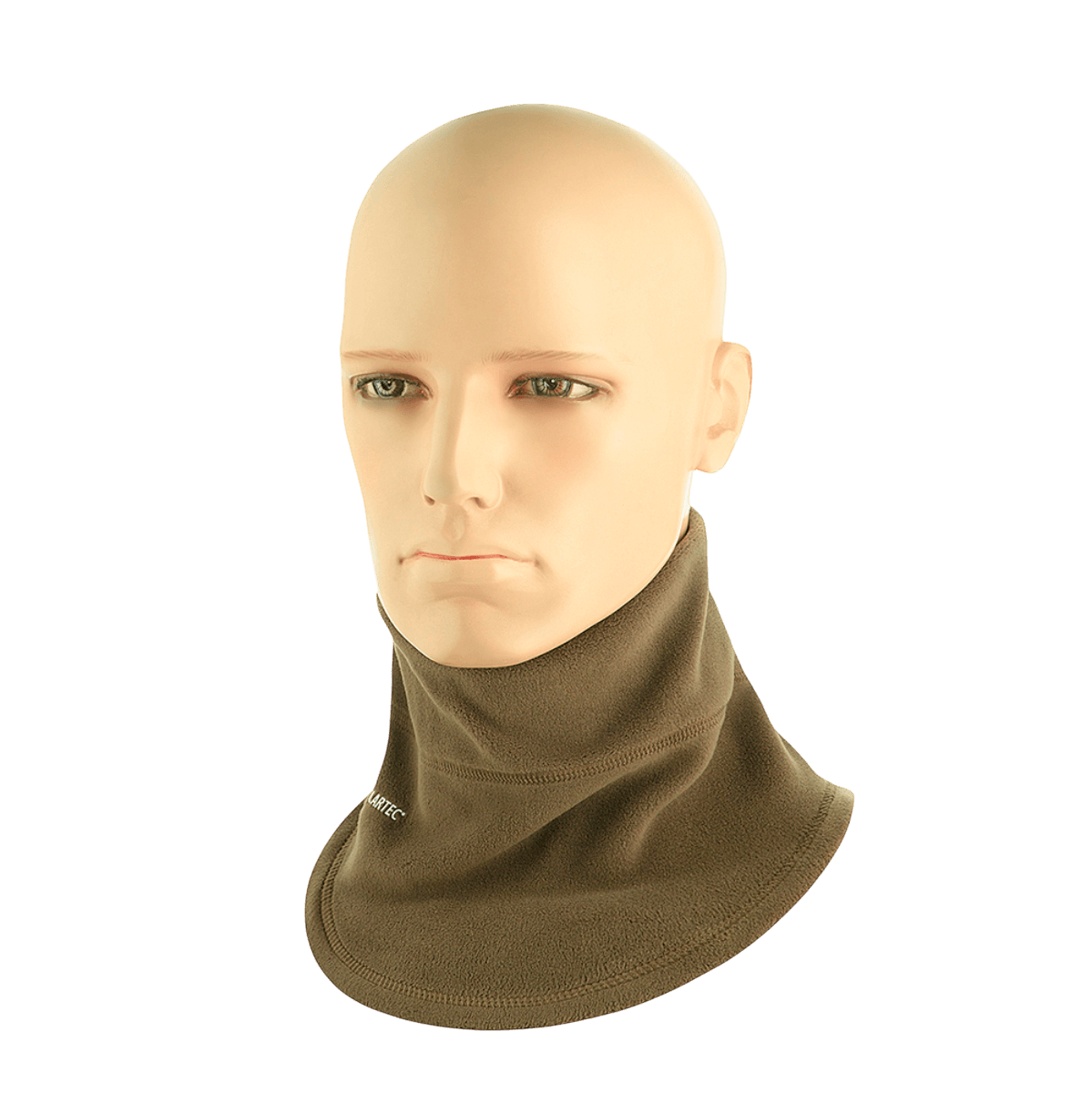 M-Tac Polartec Anatomic Tube Scarf på mannequin, viser anatomisk design og Polartec® Micro Series fleece materialet.