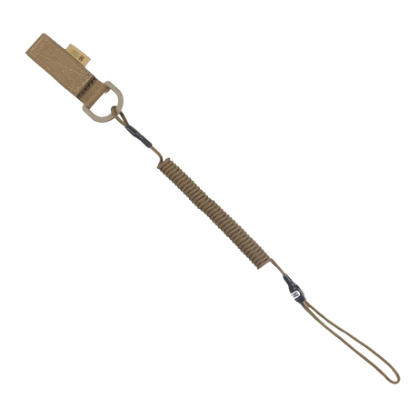 M-Tac Safety Cord Medium Kombineret med D-ring til sikring af genstande mod tab og tyveri, kompatibel med moderne bæresystemer.