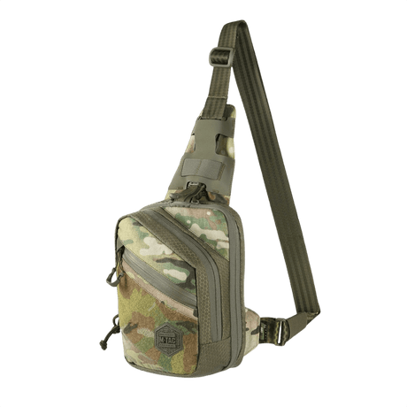 M-Tac Sling pistolveske Elite Hex med Velcro i kamuflasjemønster, justerbar skulderrem og frontvelcro for patches.