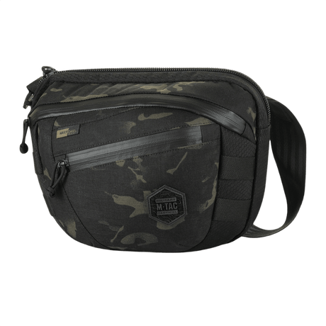 M-Tac Sphaera Hex Hardsling Bag Large Elite i svart kamuflasjedesign.