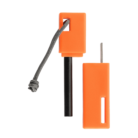 M-Tac Tennstål i oransje, essensielt for camping, laget av magnesiumlegering med 8 mm ståltagger, perfekt for utendørs bruk.