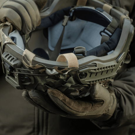 M-Tac Vilha Hjelmcover FAST, robust camouflage-hjelmcover i Cordura 500D, med Velcro og elastisk justering for optimal passform.