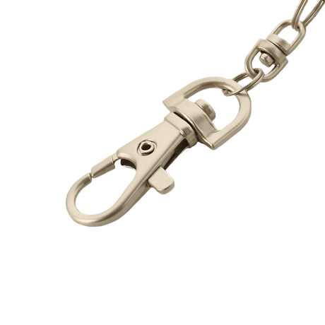 Nøkkelring med karabinkrok i metall for sikker feste av gjenstander