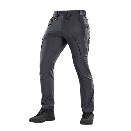 M-Tac Bukser Aggressor Summer Flex i sort, let Rip-Stop nylon, ideelle til taktisk brug i varmt vejr, høj åndbarhed og modstandsevne.