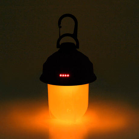 M-Tac Turist Hengelampe med mykt oransje lys for camping, fiske og jakt. LED-teknologi, oppladbart batteri, USB-lading.