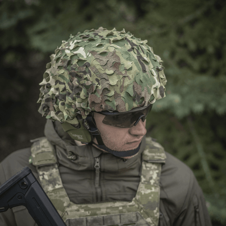 M‑Tac Vilha Hjelmcover Elite i Multicam-camouflage designet for FAST hjelmer med Cordura 500D materialer, Laser Cut funksjonalitet.