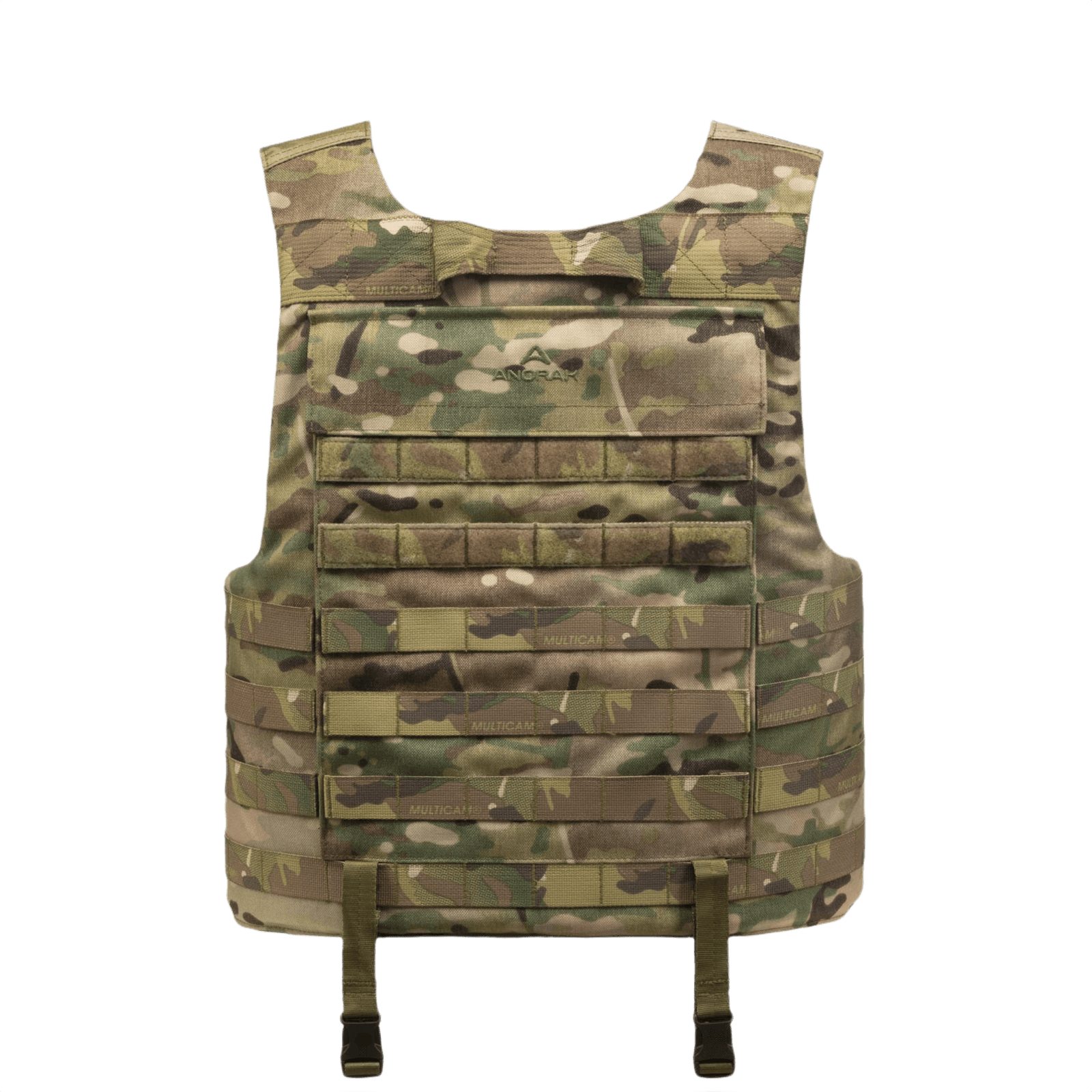 Anorak Tactical I MultiCam® Cover med PALS webbing, ideelt for politiet, kystvagten og forsvaret, for øget funktionalitet og beskyttelse.