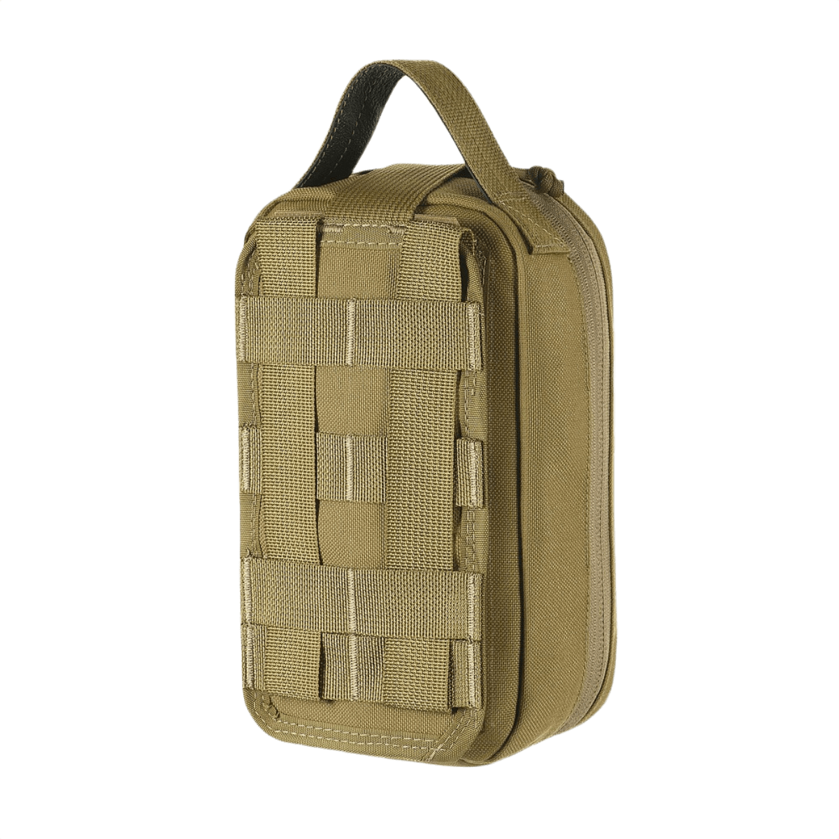 M-Tac Medical Pouch Rip Off til førstehjælpsudstyr, kompatibel med MOLLE Velcro-paneler, robust lynlås, modulært design, brun taske.