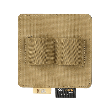 M-Tac Double Mag Pouch Hook Backed Magazine i beige Cordura-stof med Velcro-fastgørelse, ideel til opbevaring af to magasiner eller lignende genstande.