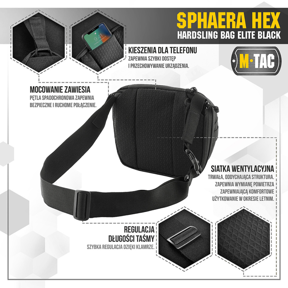 M-Tac Sphaera Hex Hardsekk med stropp
