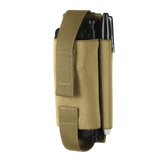 M-Tac Elastisk Tourniquet Pouch Molle Gen.III i beige Cordura, med elastik og rum til markeringspen, set fra siden.