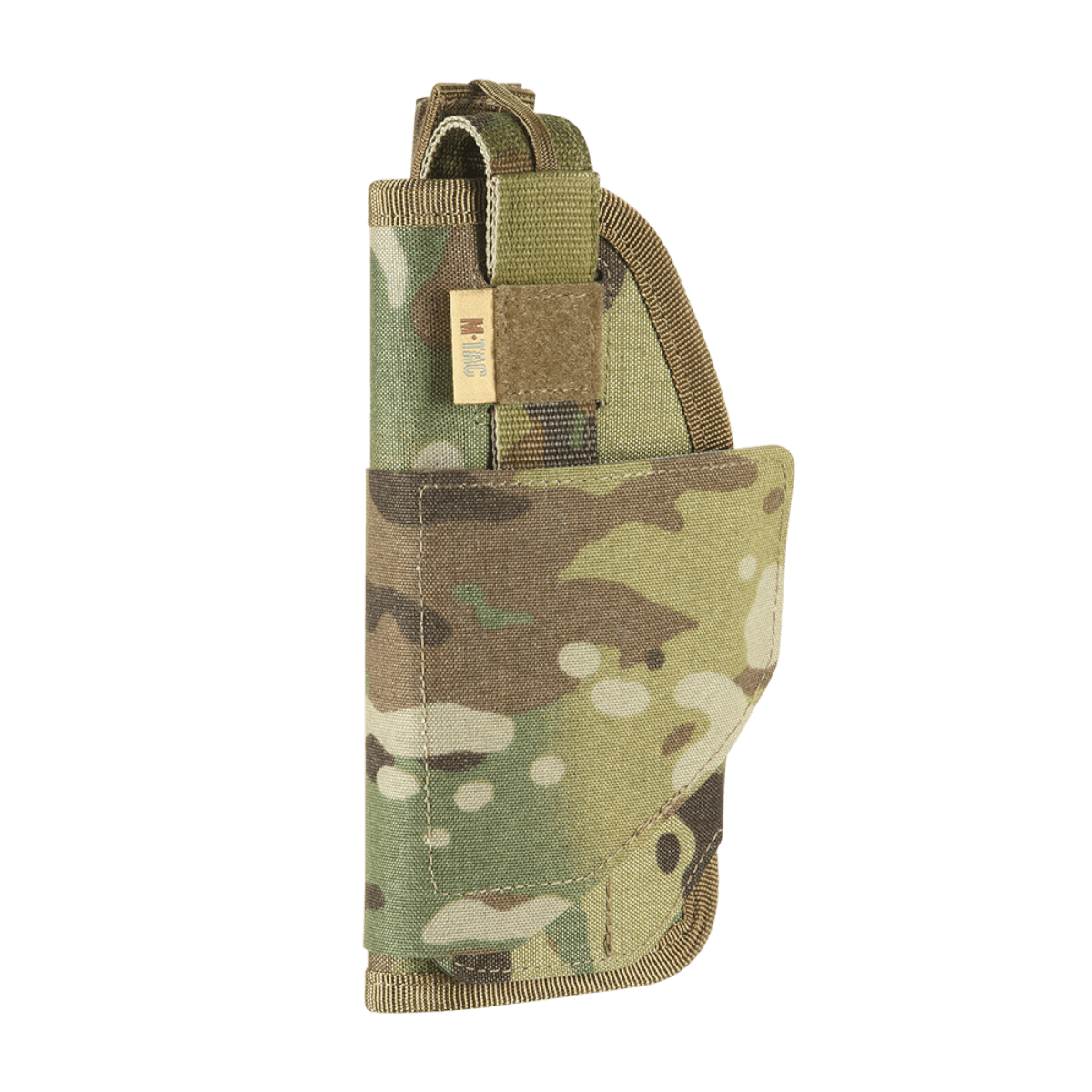 M-Tac Universal Taktisk Hylster Elite Venstre i lamineret Cordura 500D, justerbar til de fleste pistoler med YKK-strop og Velcro-lås.