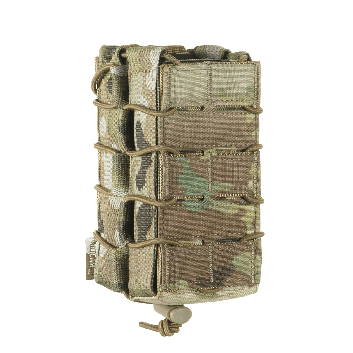 M-Tac Dobbelt Magtaske til AK Gen.3 i camouflagedesign, lavet af slidstærkt Cordura 1000D, MOLLE-kompatibel, skridsikker gummioverflade.