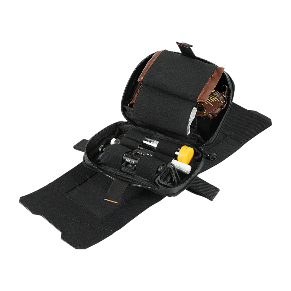 M-Tac Horisontal Medic Lomme Large Elite, holdbar Cordura 500D konstruktion, organiserer førstehjælpskit effektivt i feltsituationer