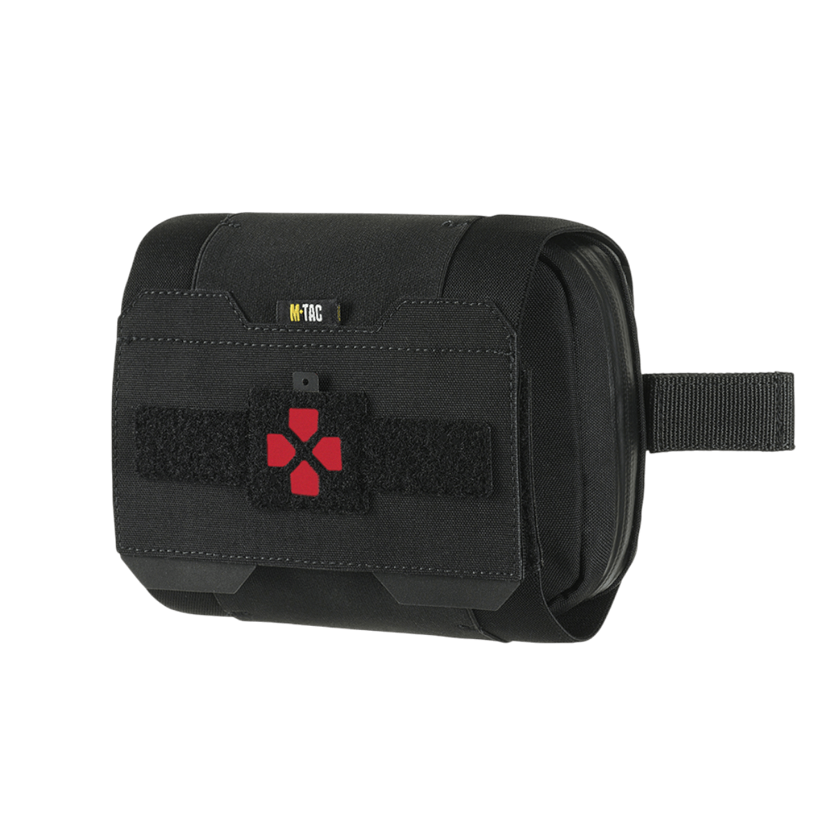 M-Tac Horisontal Medic Lomme Large Elite i sort, lavet af robust Cordura 500D med indvendig organizer til førstehjælpskit.
