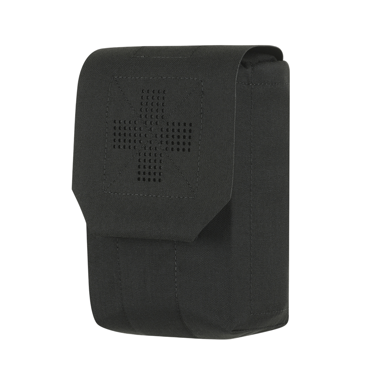 M-Tac Medic Pouch Vertical Large Elite i sort, fremstillet af slidstærkt Cordura 500D til opbevaring af førstehjælpsudstyr.