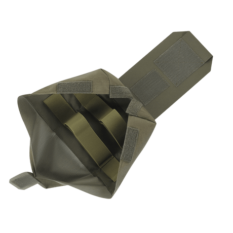 M‑Tac Medic Pouch Vertical Large Elite åben med elastikbånd i slidstærkt Cordura 500D til sikker opbevaring af førstehjælpsudstyr.