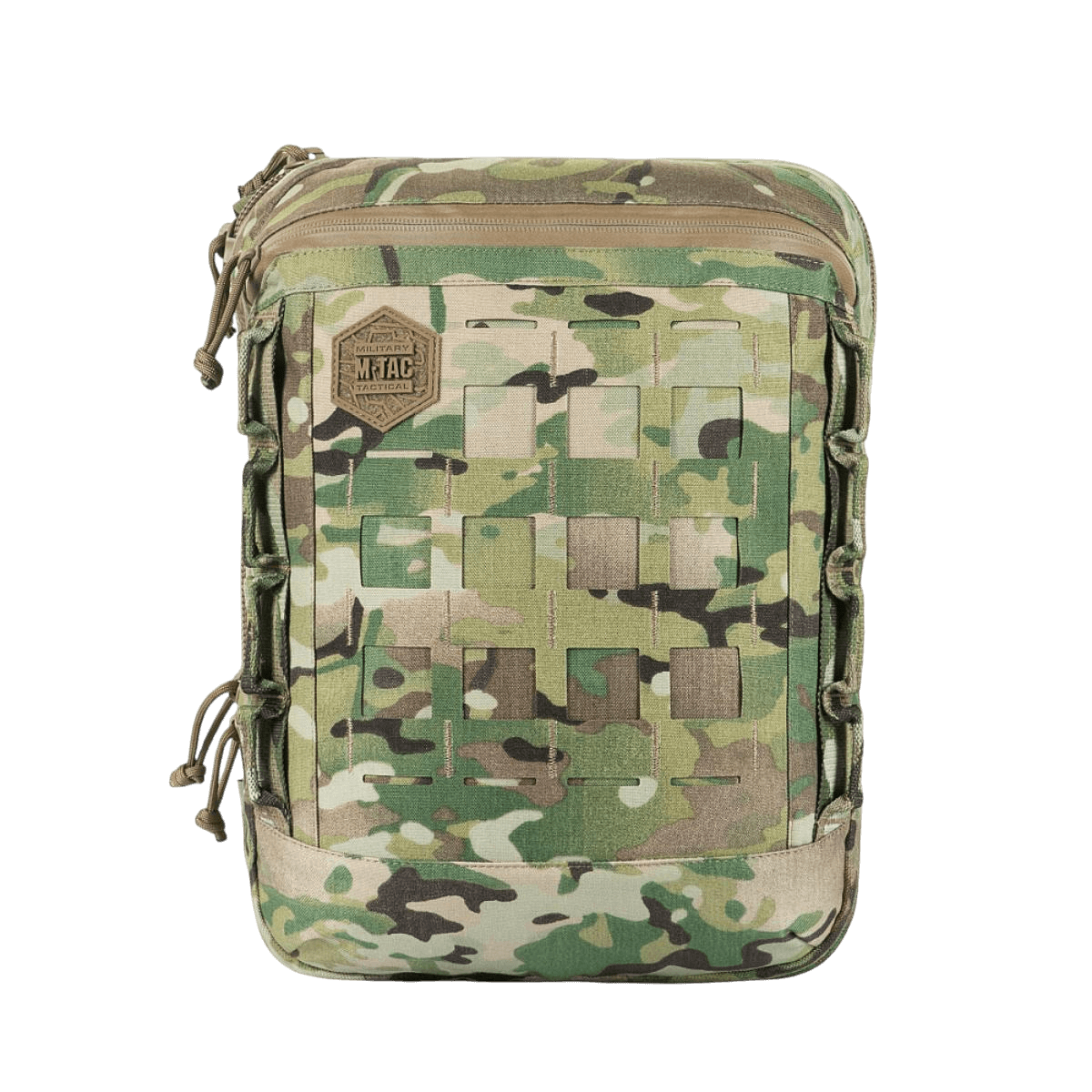 M-Tac Tablet Bag Laser Cut Hex i camouflagedesign med Laser Cut MOLLE til EDC, dokumenter og skjult våbenopbevaring