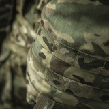 Close-up of M-Tac Sukharka Gen.3 Pouch in camouflage Cordura 500D with MOLLE interface.
