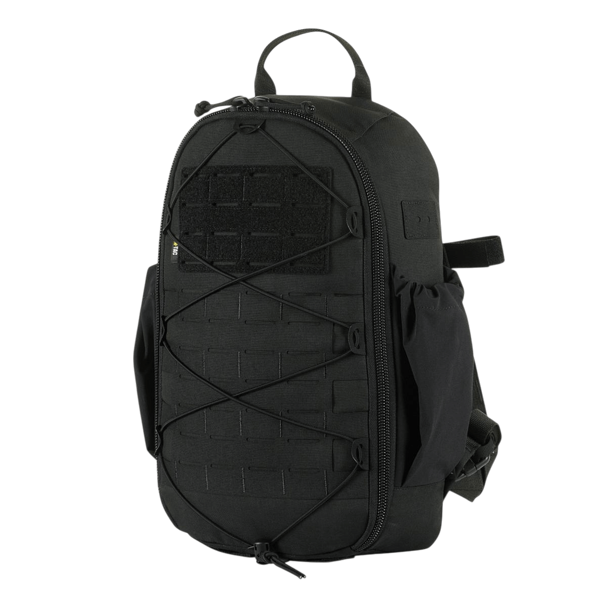M-Tac STURM Elite Rygsæk sort taktisk rygsæk med 15 liters kapacitet og MOLLE Laser Cut design for outdoor gear transport.