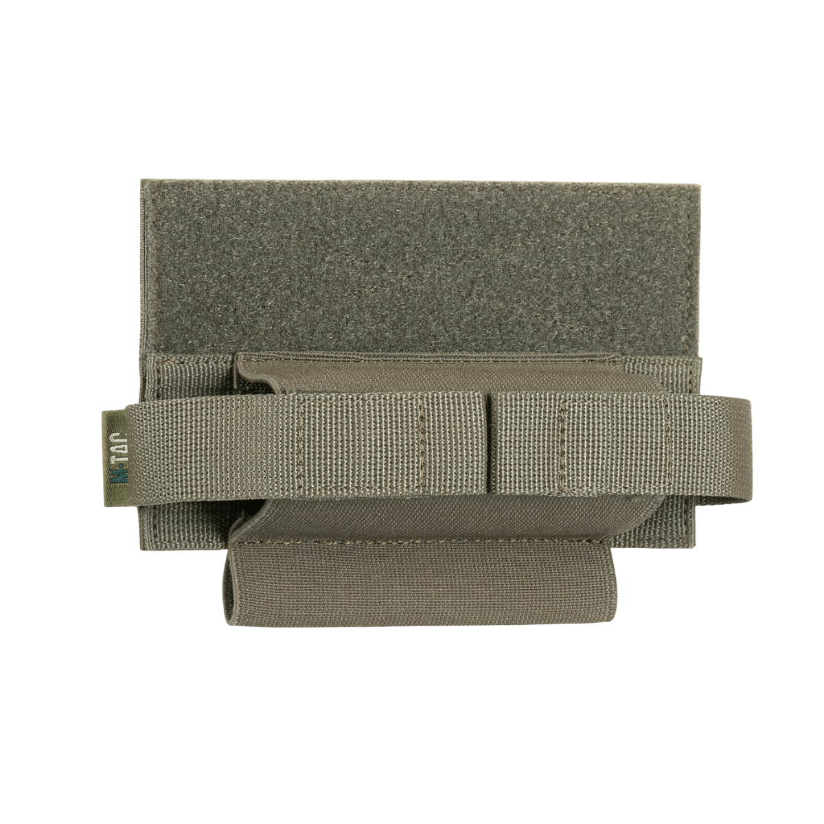 M‑Tac Tourniquet Pouch Elastic Gen.5 i Cordura 500D materiale, praktisk til CAT tourniquet, mørkegrøn farve, set forfra.