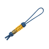 M-Tac Lanyard Scandinavian Small Chinese Knot with blue and yellow paracord and decorative bead.