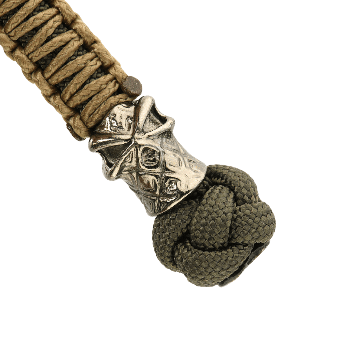 M-Tac Knife Lanyard Ninja with paracord braid and cupronickel bead, close-up, showcasing its stylish design and functionality.