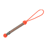 M-Tac Knife Lanyard Ninja i orange paracord med cupronickel perler, 14,5 cm lang. Stilfuldt tilbehør til knive.