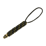 M-Tac Knife Lanyard Helix Skull i flettet paracord design med kranie dekor, ideel til stilfuld og praktisk knivforlængelse.