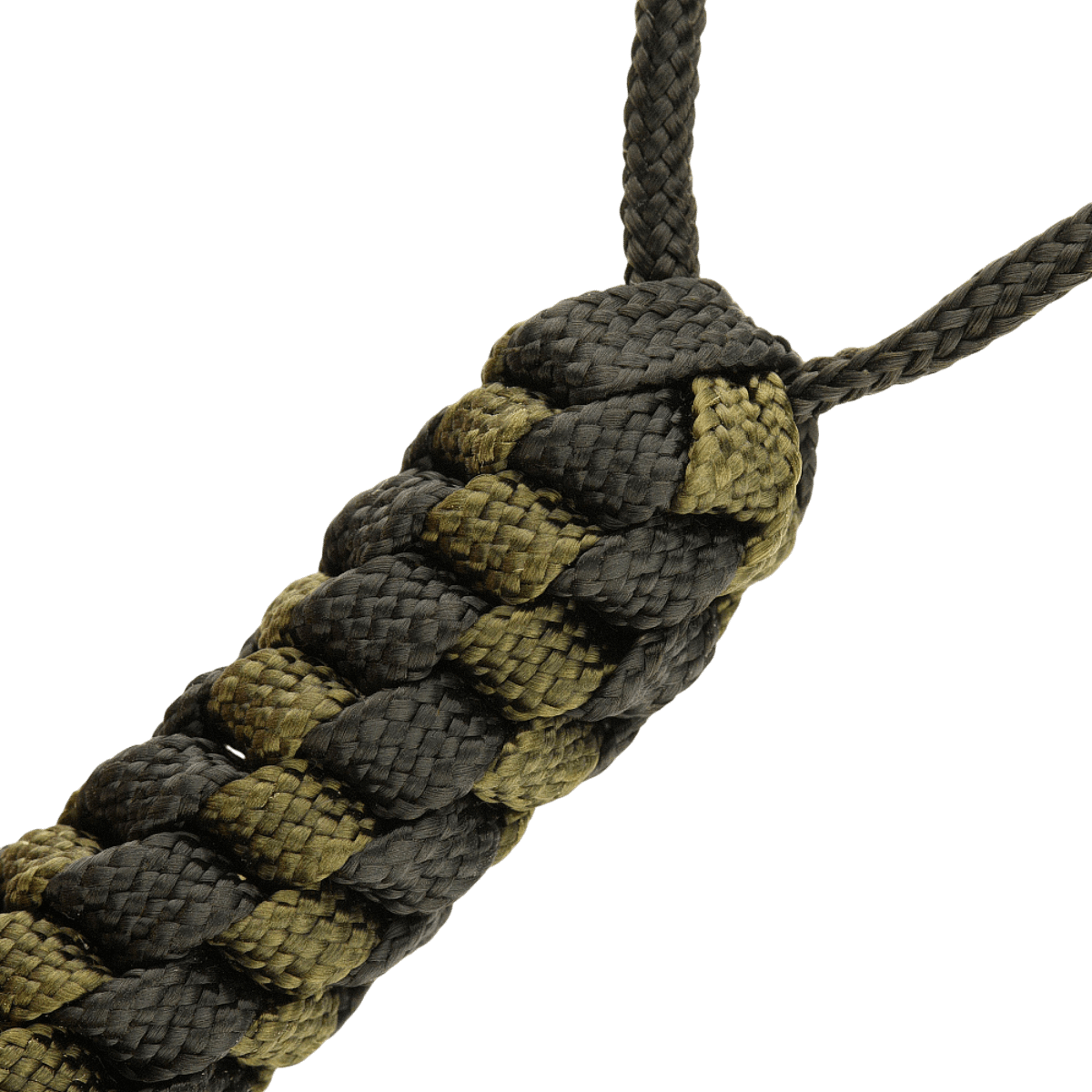 M-Tac Knife Lanyard Helix Skull flettet paracord lanyard til lommeknive, stilfuldt design i grøn og sort farve.