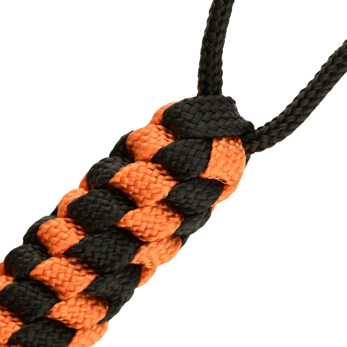 M-Tac Knife Lanyard Helix Skull flettet sort og orange paracord lanyard til lommeknive. Elegant design med praktisk funktion.