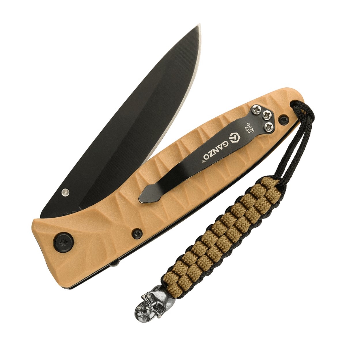 M-Tac Knife Lanyard Cuboid Skull paracord med kraniemotiv til knive, stilfuldt tilbehør og praktisk greb