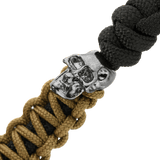 M-Tac Loopy Snake Skull Lanyard, flettet paracord lanyard med dødningehoveddekoration, fleksibelt knivtilbehør, holdbar og stilfuld.