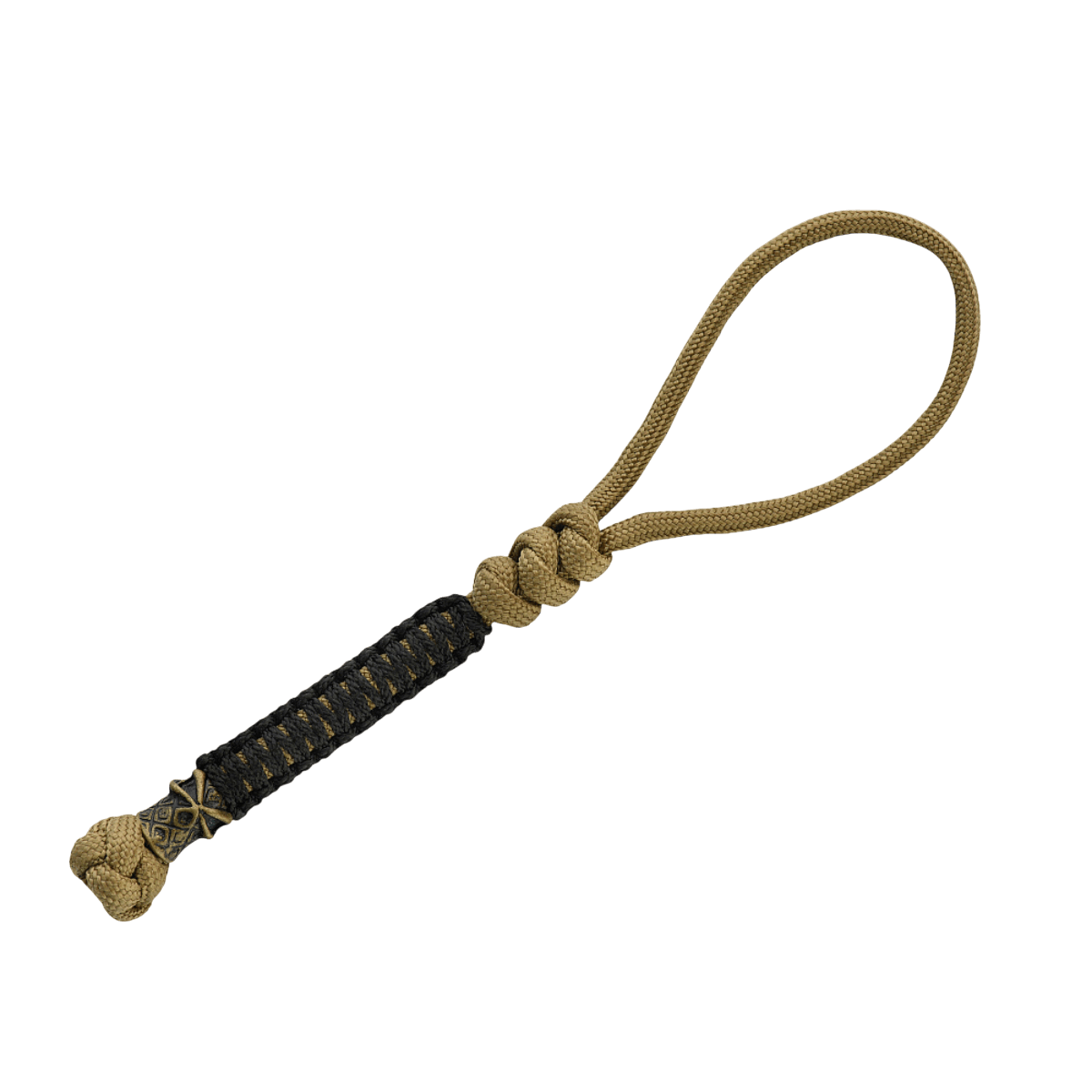 M-Tac Ninja Ver.2 Lanyard i flettet paracord med ninja-design og cupronickel perler, perfekt til kniv, lygte og udstyr af lignende størrelse.