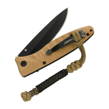 M-Tac Ninja Ver.2 Lanyard, paracord flettet design, tilføjet til knivens håndtag for stil og funktionalitet. Ninja motiv, Cupronickel dekoration.