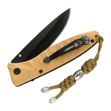 M-Tac Zeus Stainless Steel Lanyard i flettet paracord med dekorative stålperler, designet til hurtig adgang til kniv og udstyr.