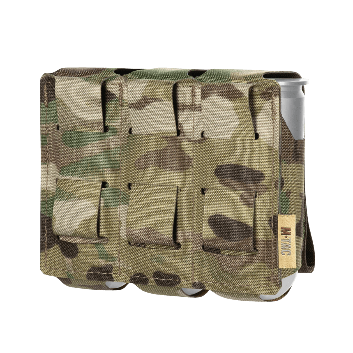 M-Tac Pouch til 3 VOG-Granater med MOLLE Laser Cut-system i slidstærkt Cordura Squadron-materiale, camouflage design.