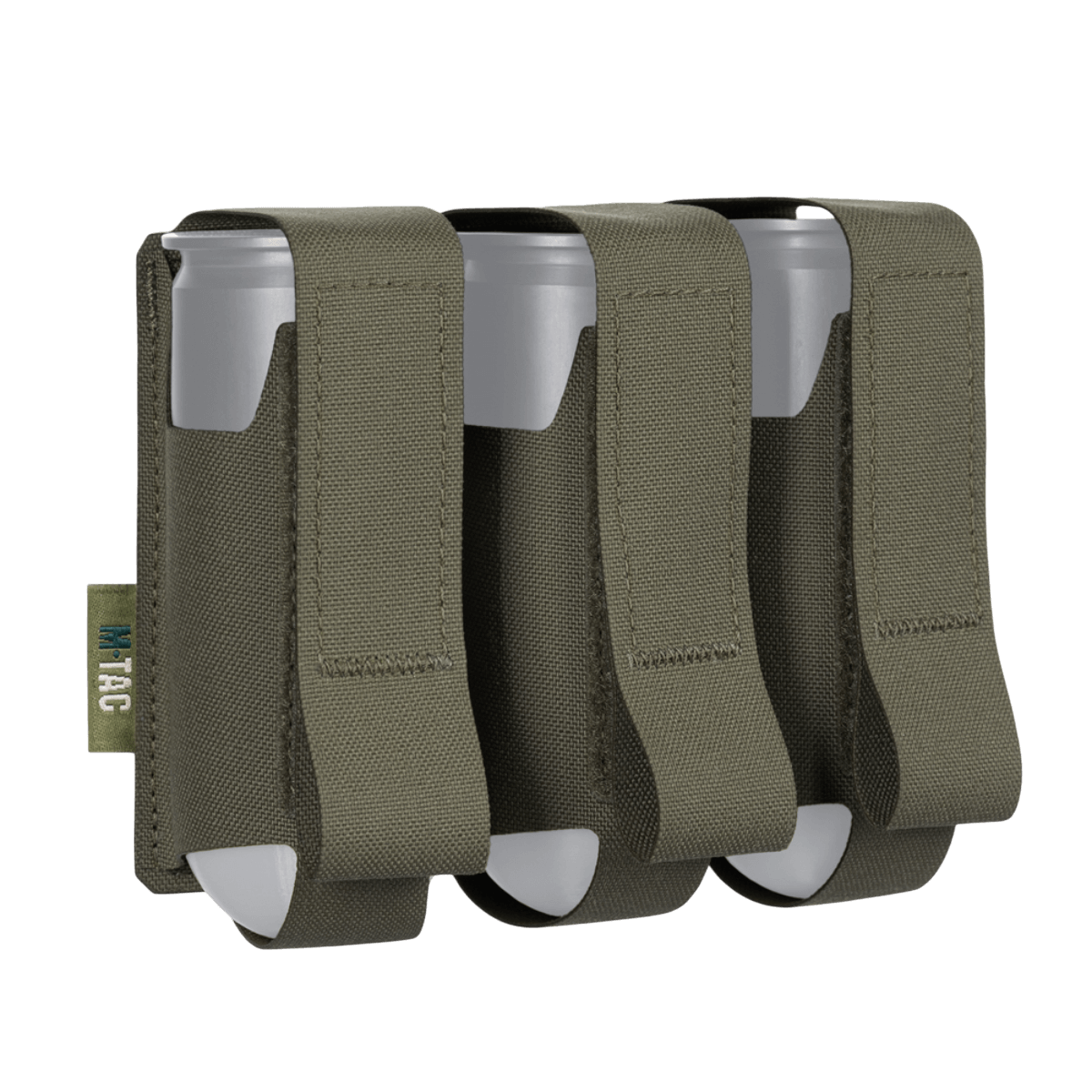 M-Tac Pouch til 3 VOG-Granater i olivengrøn med MOLLE system til sikker opbevaring af 40 mm granater